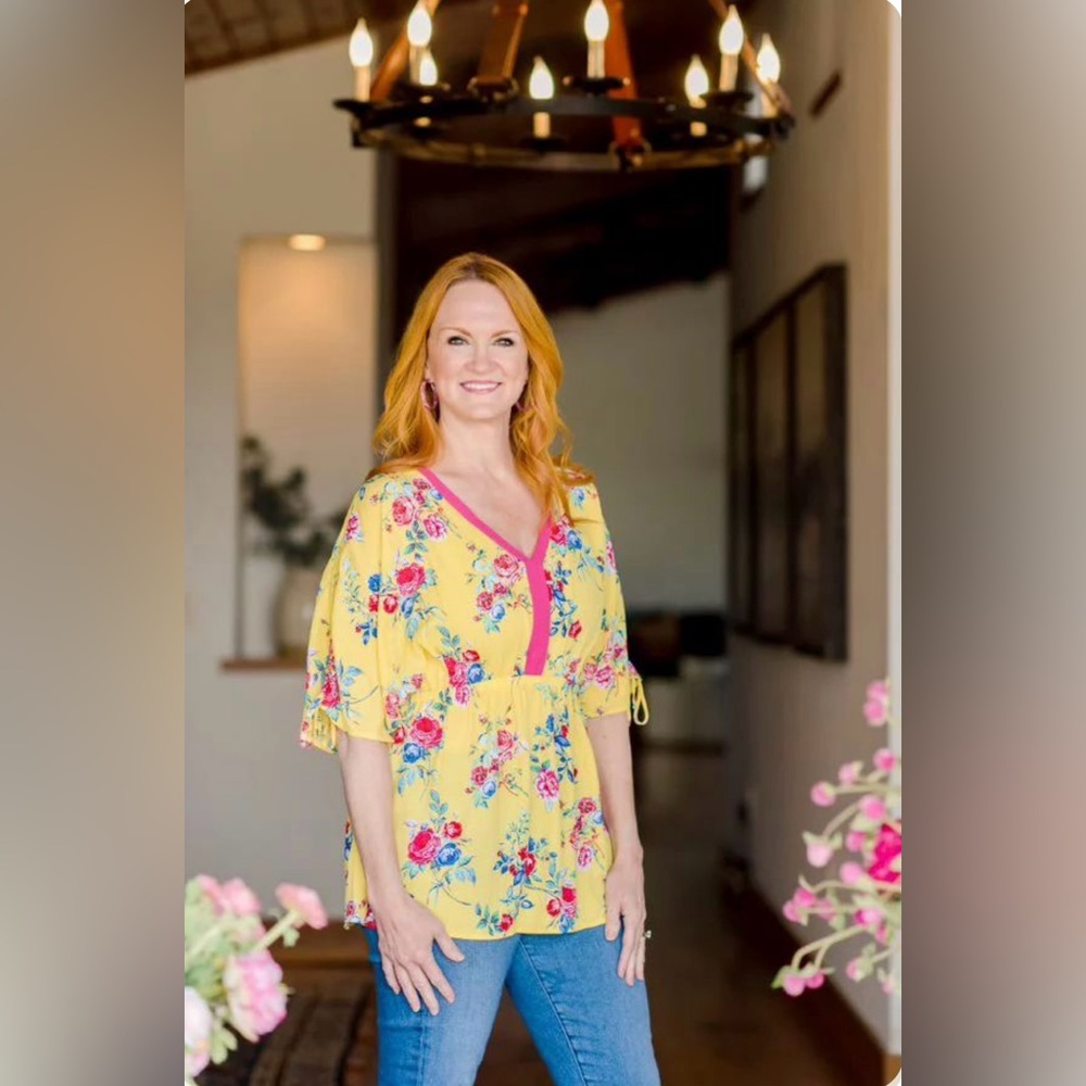 The Pioneer Woman Yellow Floral Blouse